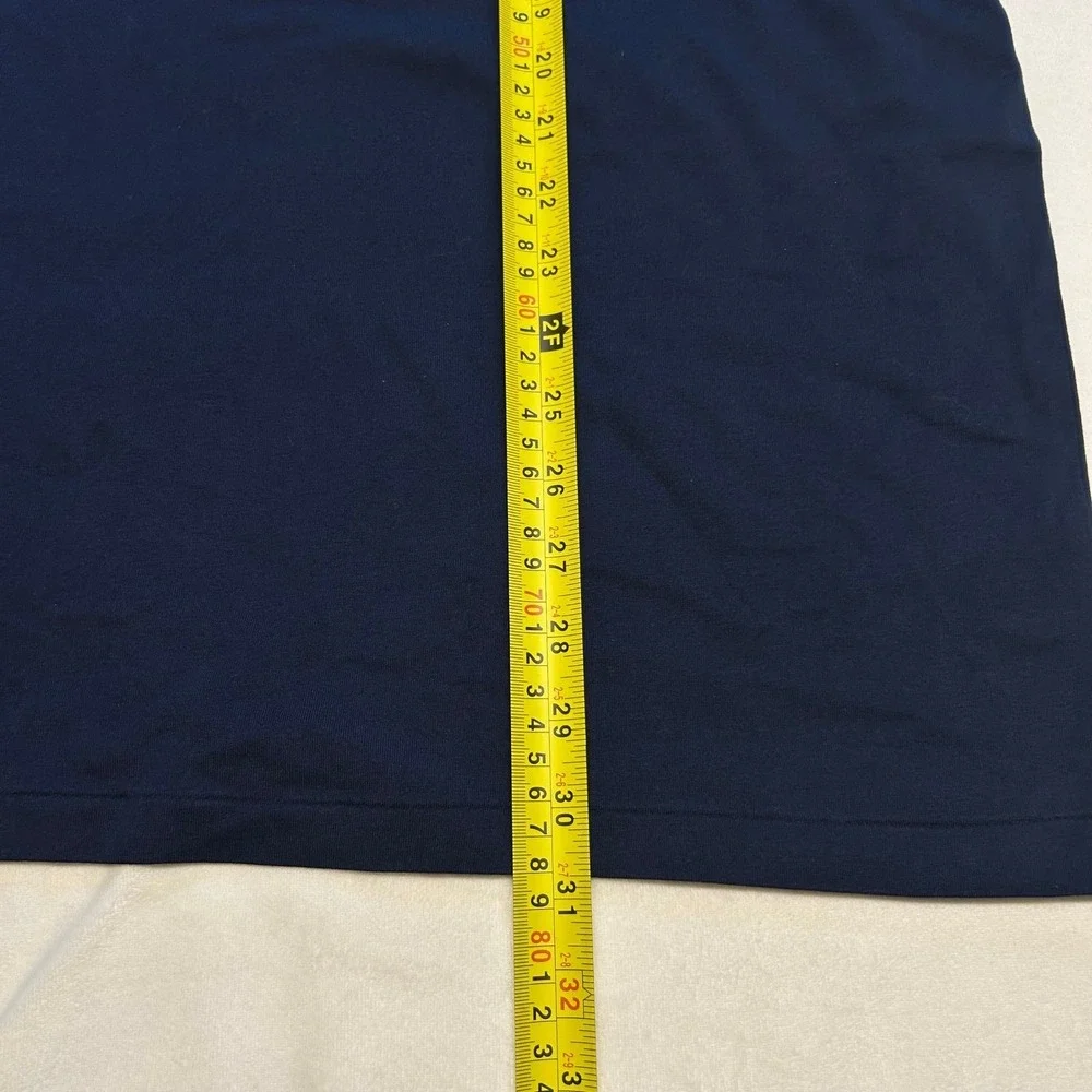 Polo Ralph Lauren Mens XL Navy Blue Plaid Patchwork Big Pony T-Shirt Classic Fit